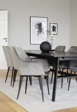 Rowico Reily Tuoli Samettiverhoilu Harmaa -4Living Store 110456 tuolit