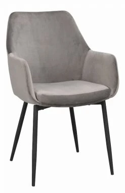 Rowico Reily Tuoli Samettiverhoilu Harmaa -4Living Store 110456 b
