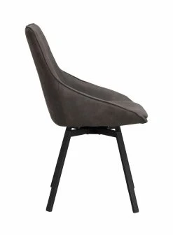 Rowico Alison Tuoli Tummanharmaa -4Living Store 117762 c alison stol mgr microfiber svart
