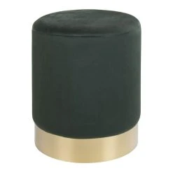 House Nordic Gamby Pouf Rahi Tummanvihreä Sametti -4Living Store 1504021