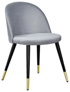 Veke Velvet Tuoli Harmaa Sametti, Musta/kultajalat 9 Veke Velvet Tuoli Harmaa Sametti, Musta/kultajalat -4Living Store 19925 885