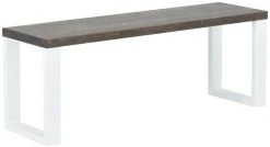 Veke Pujo Penkki 35x121 Cm Savunharmaa Lakattu Tammi A-laatu/valkoinen Pulverim