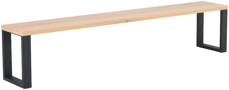 Veke Pujo Penkki 35x216 Cm Lakattu Tammi A-laatu/musta Pulverimaalattu Jalka 2 Veke Pujo Penkki 35x216 Cm Lakattu Tammi A-laatu/musta Pulverimaalattu Jalka - Image 2