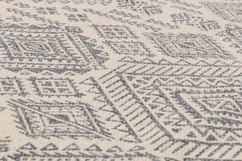 Fanni K Savanni Puuvillamatto 140x200 Cm Harmaa/luonnonväri 4 Fanni K Savanni Puuvillamatto 140x200 Cm Harmaa/luonnonväri - Image 4