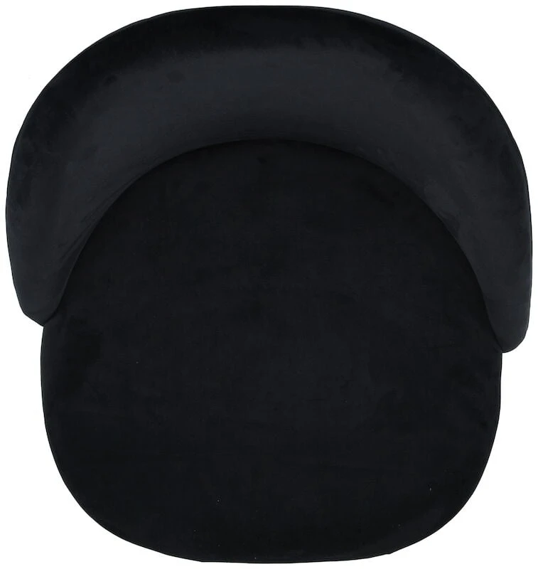Veke Velvet Tuoli Samettinen Musta, Mustat Jalat 5 Veke Velvet Tuoli Samettinen Musta, Mustat Jalat - Image 5
