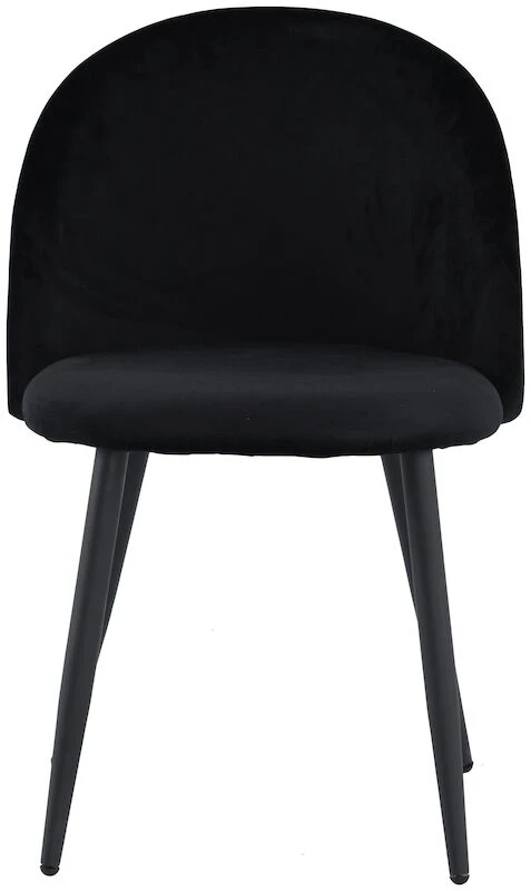 Veke Velvet Tuoli Samettinen Musta, Mustat Jalat 1 Veke Velvet Tuoli Samettinen Musta, Mustat Jalat
