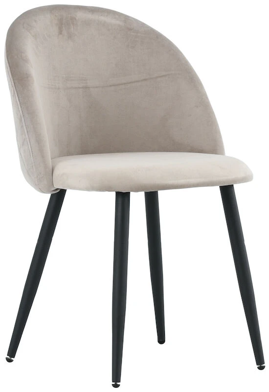 Veke Velvet Tuoli Samettinen Musta, Mustat Jalat 4 Veke Velvet Tuoli Samettinen Musta, Mustat Jalat - Image 4