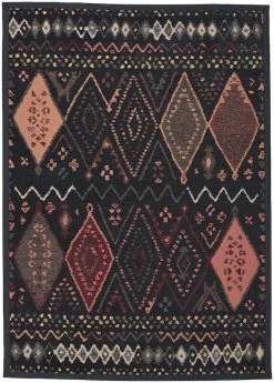 Veke Retro Kaksipuolinen Puuvillamatto Musta 140x200 Cm -4Living Store 978225 2