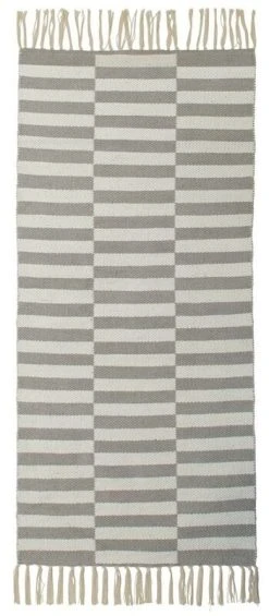 Svanefors Adita Puuvillamatto 70x140 Cm Harmaa-valkoinen