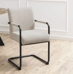 Ei Brändiä Adele Tuoli Beige Monza 60, Mustat Jalat