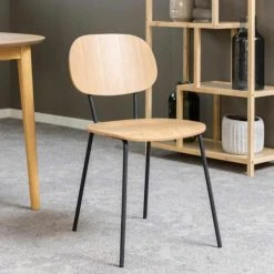 Ei Brändiä Amira Tuoli Tammi, Mustat Jalat 11 Ei Brändiä Amira Tuoli Tammi, Mustat Jalat -4Living Store Amira tuoli tammi musta 6