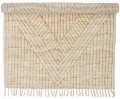 Bloomingville Stephy Puuvillamatto 180x120 Cm Keltainen 7 Bloomingville Stephy Puuvillamatto 180x120 Cm Keltainen -4Living Store Bloomingville Stephy puuvillamatto 180x120 cm keltainen