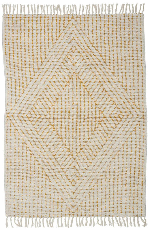 Bloomingville Stephy Puuvillamatto 180x120 Cm Keltainen 3 Bloomingville Stephy Puuvillamatto 180x120 Cm Keltainen - Image 3