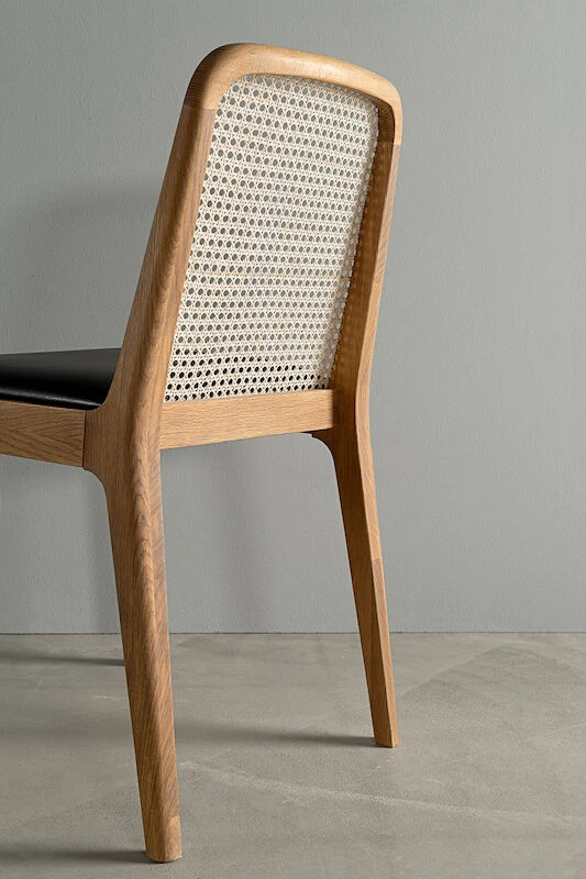 Hans K Racquet Tuoli öljytty Tammi/musta Bonded 2 Hans K Racquet Tuoli öljytty Tammi/musta Bonded - Image 2