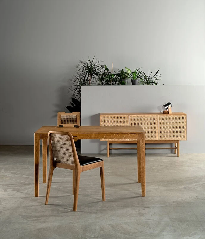 Hans K Racquet Tuoli öljytty Tammi/musta Bonded 4 Hans K Racquet Tuoli öljytty Tammi/musta Bonded - Image 4