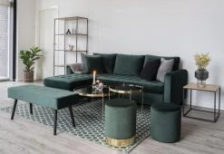 House Nordic Gamby Pouf Rahi Tummanvihreä Sametti