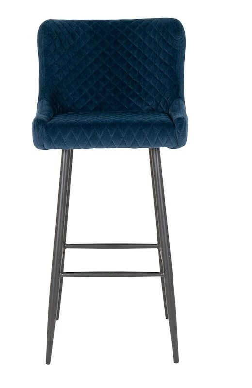 House Nordic Dallas Samettinen Baarituoli Tummansininen 3 House Nordic Dallas Samettinen Baarituoli Tummansininen - Image 3