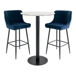 House Nordic Dallas Samettinen Baarituoli Tummansininen 11 House Nordic Dallas Samettinen Baarituoli Tummansininen -4Living Store House nordic samettinen baarituoli tummansininen 4