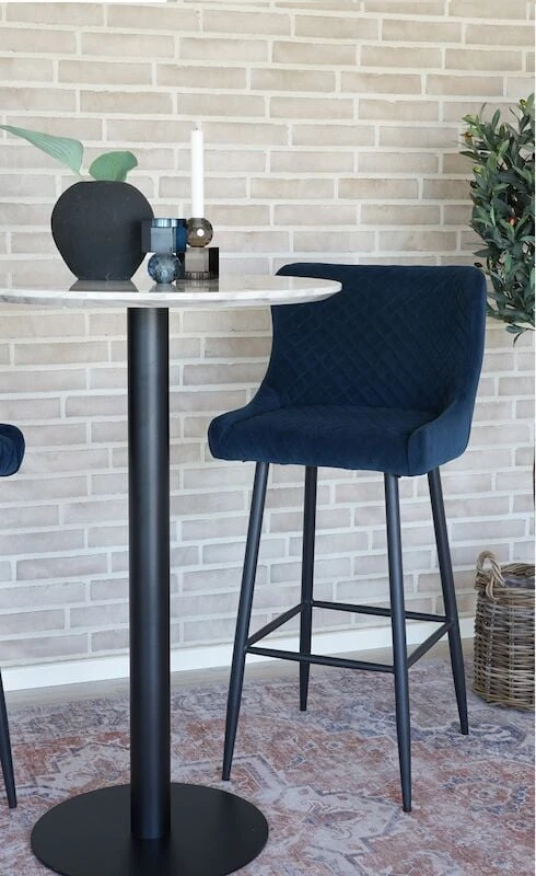 House Nordic Dallas Samettinen Baarituoli Tummansininen 1 House Nordic Dallas Samettinen Baarituoli Tummansininen