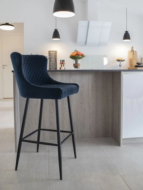 House Nordic Dallas Samettinen Baarituoli Tummansininen 5 House Nordic Dallas Samettinen Baarituoli Tummansininen - Image 5