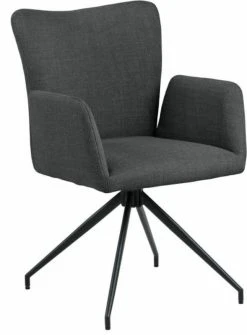 Ei Brändiä Laura Tuoli Tummanharmaa Basel 19, Mustat Jalat