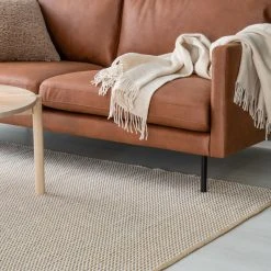 Veke Liplatus Puuvillamatto 80x150 Cm Okra/valkoinen