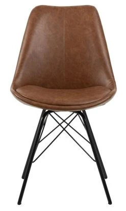 Veke Luosto Tuoli Konjakinruskea Pu-keinonahka, Mustat Jalat 10 Veke Luosto Tuoli Konjakinruskea Pu-keinonahka, Mustat Jalat -4Living Store Luosto tuoli konjakinruskea pu nahka musta jalat 5