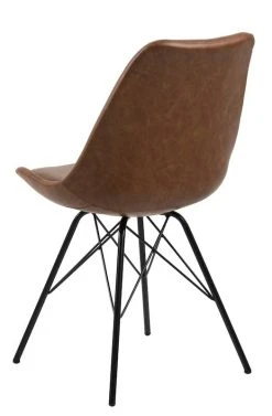 Veke Luosto Tuoli Konjakinruskea Pu-keinonahka, Mustat Jalat 9 Veke Luosto Tuoli Konjakinruskea Pu-keinonahka, Mustat Jalat -4Living Store Luosto tuoli konjakinruskea pu nahka musta jalat 8