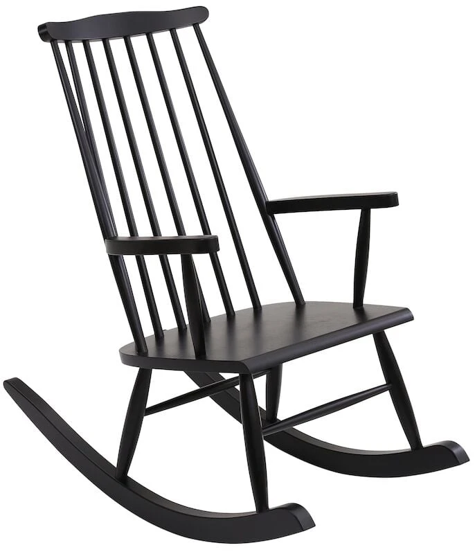 Veke Retro Keinutuoli Musta 2 Veke Retro Keinutuoli Musta - Image 2