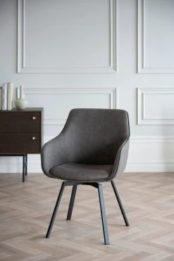 Rowico Alison Tuoli Tummanharmaa/musta -4Living Store Rowico Alison tuoli tummanharmaa musta 6