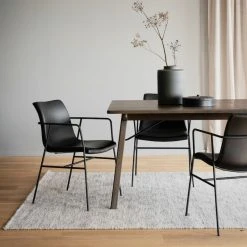 Rowico Huntingbay Käsinojallinen Tuoli Musta PU/musta Frame