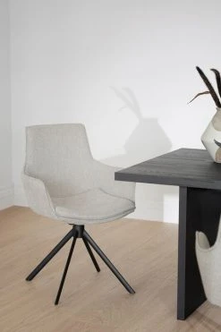 Rowico Lowell Pyörivä Nojatuoli Kangasverhoiltu Harmaa/ Musta