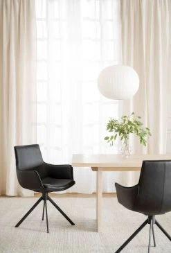 Rowico Lowell Pyörivä Nojatuoli Nahkaverhoiltu Musta -4Living Store Rowico Lowell nojatuoli nahkaverhoiltu musta pyoriva jalka 6