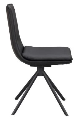 Rowico Lowell Pyörivä Tuoli Nahkaverhoiltu Musta -4Living Store Rowico Lowell pyoriva tuoli nahkaverhoiltu musta 2