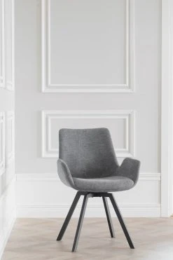 Rowico Norwell Tuoli Harmaa/musta -4Living Store Rowico Norwell nojatuoli harmaa musta 4