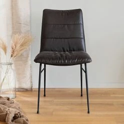 Rowico Bayland Tuoli Tumman Ruskea Kangas/mustat Metalli Jalat -4Living Store Rowico bayland tuoli