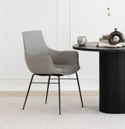 Rowico Lowell Tuoli Kangasverhoiltu Harmaa/musta -4Living Store Rowico lowell nojatuoli kangasverhoiltu harmaa musta