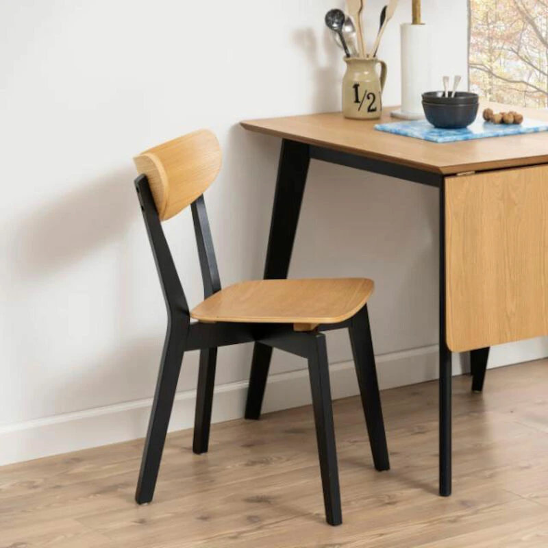 Ei Brändiä Roxby Tuoli Tammi/musta 2 Ei Brändiä Roxby Tuoli Tammi/musta - Image 2