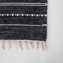 Veke Senja Puuvillamatto 80x200 Cm Musta