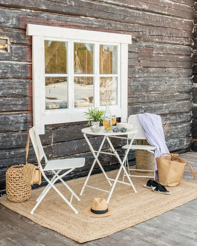 Ei Brändiä Taittuva Parvekesetti Kalkki 4 Ei Brändiä Taittuva Parvekesetti Kalkki - Image 4