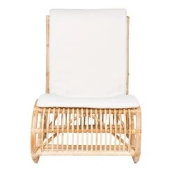 House Nordic Valencia Rottinkinojatuoli Ja Pehmuste Luonnonväri/valkoinen 6 House Nordic Valencia Rottinkinojatuoli Ja Pehmuste Luonnonväri/valkoinen -4Living Store Valencia rottinki nojatuoli ja pehmuste