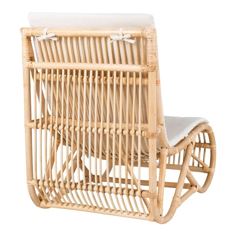 House Nordic Valencia Rottinkinojatuoli Ja Pehmuste Luonnonväri/valkoinen 2 House Nordic Valencia Rottinkinojatuoli Ja Pehmuste Luonnonväri/valkoinen - Image 2