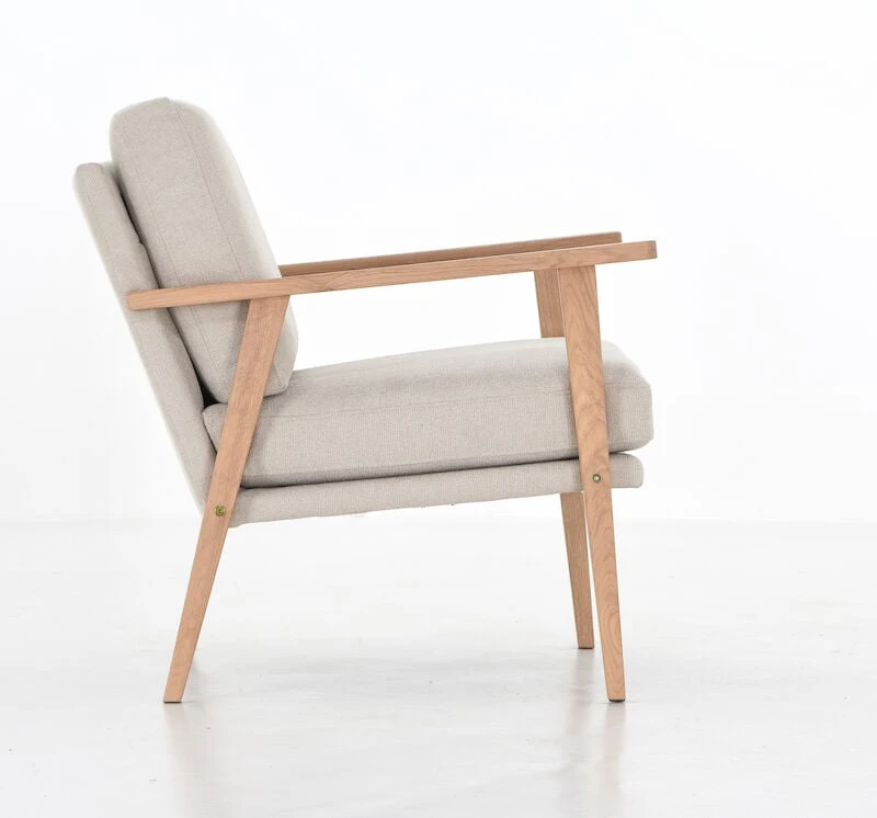 Veke Airy Nojatuoli Vaalea Beige Bloq 05, Valkaistu Tammi Jalat 5 Veke Airy Nojatuoli Vaalea Beige Bloq 05, Valkaistu Tammi Jalat - Image 5