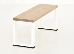 Veke Honka Penkki 115x35 Cm Metallijalalla Antiikkipetsattu/valkoinen -4Living Store Veke Honka penkki 115x35 cm metallijalalla antiikkipetsattu valkoinen 3 1