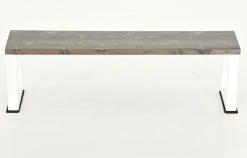 Veke Honka Penkki 155x35 Cm Metallijalalla Harmaa/valkoinen -4Living Store Veke Honka penkki 155x35 cm metallijalalla harmaa valkoinen 0 2