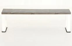 Veke Honka Penkki 155x35 Cm Metallijalalla Harmaa/valkoinen -4Living Store Veke Honka penkki 155x35 cm metallijalalla harmaa valkoinen 8 1