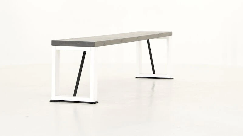 Veke Honka Penkki 195x35 Cm Puujalalla Harmaa/valkoinen 4 Veke Honka Penkki 195x35 Cm Puujalalla Harmaa/valkoinen - Image 4