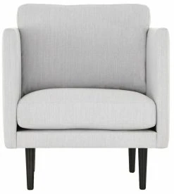 Veke Kajo Nojatuoli Vaaleanharmaa Ronda 80, Mustat Jalat