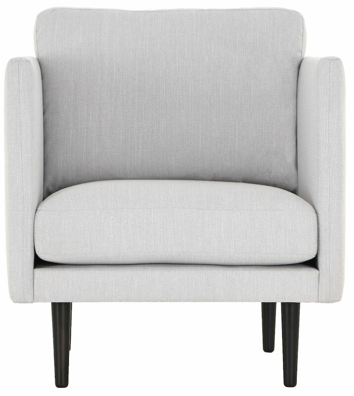 Veke Kajo Nojatuoli Vaaleanharmaa Ronda 80, Mustat Jalat 1 Veke Kajo Nojatuoli Vaaleanharmaa Ronda 80, Mustat Jalat