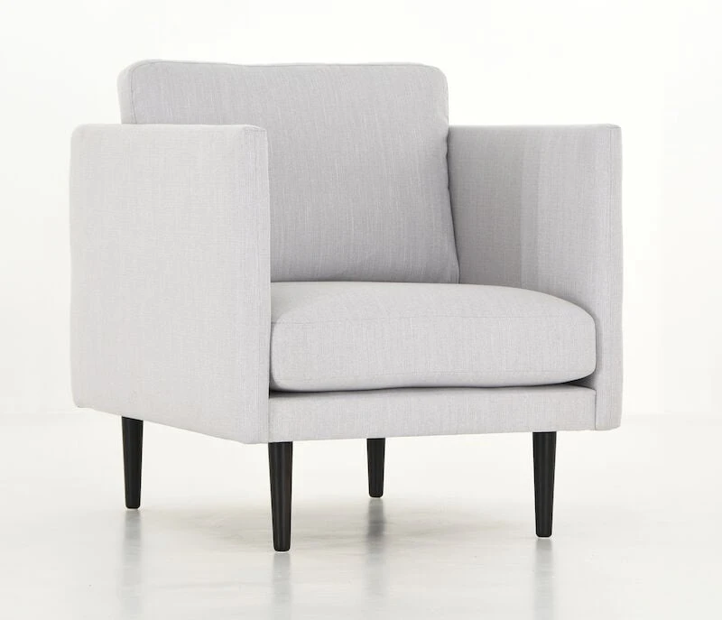 Veke Kajo Nojatuoli Vaaleanharmaa Ronda 80, Mustat Jalat 6 Veke Kajo Nojatuoli Vaaleanharmaa Ronda 80, Mustat Jalat - Image 6